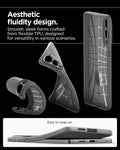 ACS09421 - Galaxy S25 Edge Case Liquid Air in Marble Gray showing the Aesthetic fluidity design. Smooth, sleek forms crafted from flexible TPU, designed from versatility in various scenarios. Easy to snap on