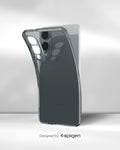 ACS09426 - Galaxy S25 Edge Case Liquid Crystal in Space Crystal showing the back, partial side, top part slightly lifted up