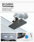 ACS09426 - Galaxy S25 Edge Case Liquid Crystal in Space Crystal showing the Air Cushion Technology. Airbag-like corners mitigate impact from every drops. Ultimate Durability Proven. 48