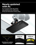 ACS09422 - Galaxy S25 Edge Case Tough Armor AI (MagFit) in Black showing the newly updated with AI. Ai-Tested with 80,000 simulations for ultimate drop protection every day