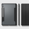 ACS09446 - Galaxy Tab S10 FE+ Case Ultra Hybrid Pro in Black showing the back, side and partial front
