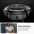 ACS06492 - Watch 6 Classic (43mm) Rugged Armor Pro in Black daily protection. raised edges around the bezels protects against drops and scratches.