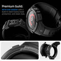 ACS05301 - Galaxy Watch 5 Pro (45mm) Case Rugged Armor Pro in black premium build. all in one solution with a built in watch band, bezel protection, and sleek style.