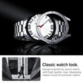 ACS08343 - New Galaxy Watch Bezel Tune Pro in Silver classic watch look. Design inspired by pilot's watch with high quality case, displaying classic mood of premium watch.