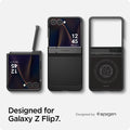 ACS09561 - Galaxy Z Flip 7 Case Tough Armor Pro (MagFit) in black showing designed for the Galaxy Z Flip 7