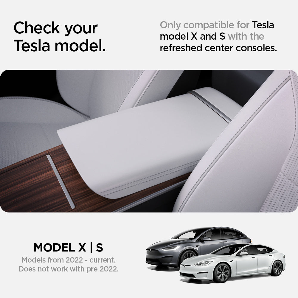ACP06952 - Tesla Model S & X Center Console Organizer Tray in black check your tesla model only compatible for tesla model X and S with the refreshed center consoles. Model X,S  Models from 2022 ~ current. does not work with pre 2022.