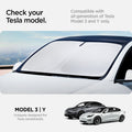 ACP06160 - Tesla Model 3 & Y Cryo Shade in black check your tesla model. compatible with all generation of tesla model 3 and y only. Model 3 and Y uniquely designed for tesla windshields.