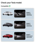 ACP11540 - Tesla Series Trunk Sill Guard showing compatible Tesla Model 3 Standard, Premium, and Performance 2025 and 2026 models