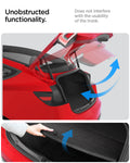 ACP11540 - Tesla Series Trunk Sill Guard showing the trunk sill guard installed without obstructing trunk opening or lower trunk storage access