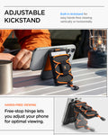 AFA10552 - Tiefit Card Holder (MagFit) in Black showing adjustable kickstand