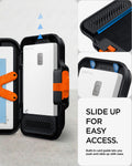 AFA07617 - MagSafe Card Holder Tintap (MagFit) in Black showing slide up for easy access
