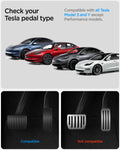 ACP04510 - Tesla Series - Pedal Cover | TO200 showing the compatibility will all Tesla Model 3 and Y except performance model
