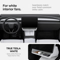 ACP11578 - Tesla Series - Under Screen Organizer | TO227H in White showing a storage organizer matching a white vehicle interior and mounted below the center display