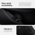ACP08849 - Tesla Charging Adapter Door Dock TO252 in Black showing the easy quick accessibility, fits perfectly within the side door compartment for easy J1772 storage, precise fit internal ribbing keeps your adpater in place