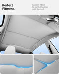 ACP09568 - Model Y (2025) CryoShade Sunroof in Gray showing the perfect fitment. Custom fitted to perfectly align with the roof