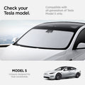 ACP09305 - Tesla Series - CryoShade Model S (2022-2024) check your tesla model. compatible with all generation of tesla model s only. model S uniquely designed for tesla windshields.