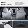 ACP09305 - Tesla Series - CryoShade Model S (2022-2024) precise camera cutout. rear view camera remains uncovered for seamless visibility.