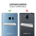 000EM20634 - U100 Universal Kickstand (Metal) in silver showing the compatibility. Leather surface is not compatible