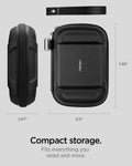 AFA04536 - Rugged Armor® Pro Cable Organizer Bag in black showing the compact storage, fits everything you need and more, L(7.48