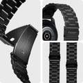 600WB24980 - Galaxy Watch Band (20mm) Modern Fit in black showing side, band and detail.