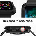 062CS24477 - Apple Watch Series (44mm) Case Tough Armor in black showing side and designed to perfection.