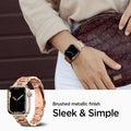 061MP25944 - Apple Watch Series 11/10 42mm, 9/8/7 41mm, SE3/SE2/SE/6/5/4 40mm, 3/2/1 38mm Modern Fit Rose Gold showing matte metallic finish. sleek and simple