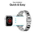 061MP25943 - Apple Watch Series 11/10 42mm, 9/8/7 41mm, SE3/SE2/SE/6/5/4 40mm, 3/2/1 38mm Modern Fit Silver showing easy installation. quick and easy