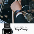 062MP25403 - Apple Watch Ultra 3/2/Ultra 49mm, Series 11/10 46mm, 9/8/7 45mm, SE3/SE2/SE/6/5/4 44mm, 3/2/1 42mm Modern Fit Black showing premium stainless steel. stay classy