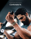AMP10188 - WHOOP 5.0 woven band worn during strength training highlighting rugged design secure fit and comfortable feel for intense workouts