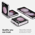 ACS06230 - Galaxy Z Flip 5 Case AirSkin in crystal clear showing the quality you can trust. High quality materials crafted with durability & protection in mind