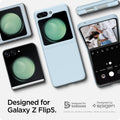 ACS06233 - Galaxy Z Flip 5 Case AirSkin in mute blue showing the compatibility only with Galaxy Z Flip 5