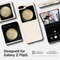 ACS06231 - Galaxy Z Flip 5 Case AirSkin in pearled ivory showing the compatibility only with Galaxy Z Flip 5