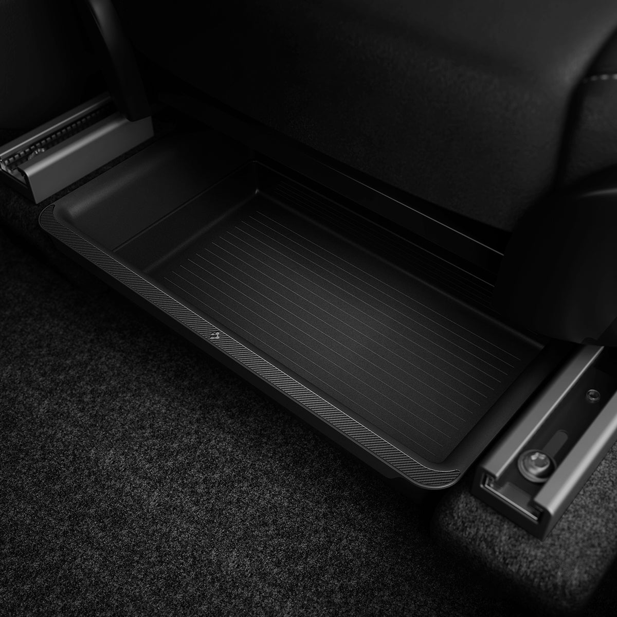 ACP05757 - Model Y (2021-2026) Underseat Storage Box | TO222 showing the top side view inside of car