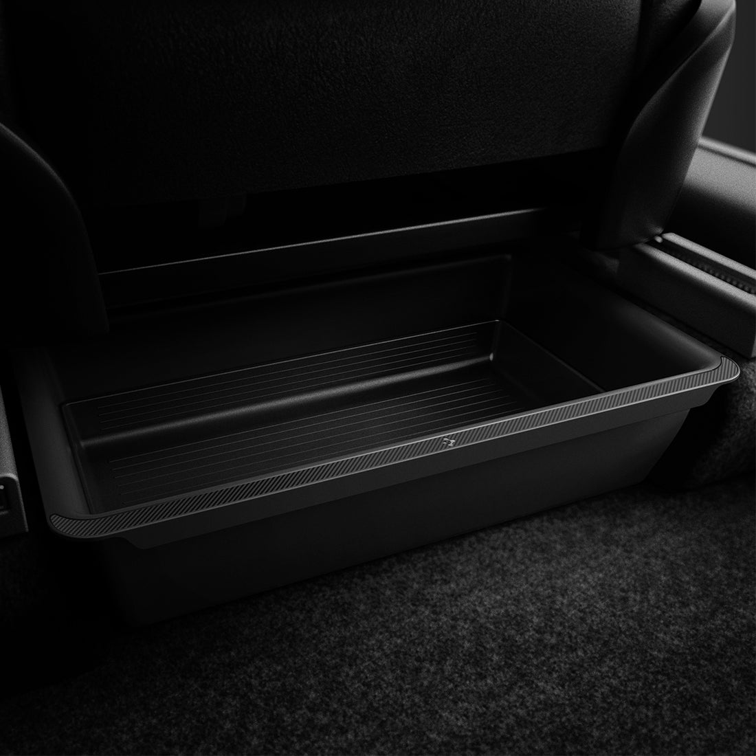 ACP05757 - Model Y (2021-2026) Underseat Storage Box | TO222 showing installed inside of car