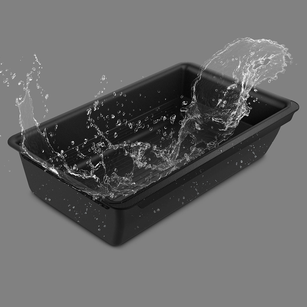 ACP05757 - Model Y (2021-2026) Underseat Storage Box | TO222 showing the water splashing inside