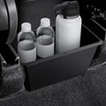 ACP05758 - TO223 Tesla Model Y Rear Storage Box in black showing the water bottles inserted