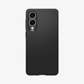 ACS09420 - Galaxy S25 Edge Case Liquid Air in Matte Black showing the back