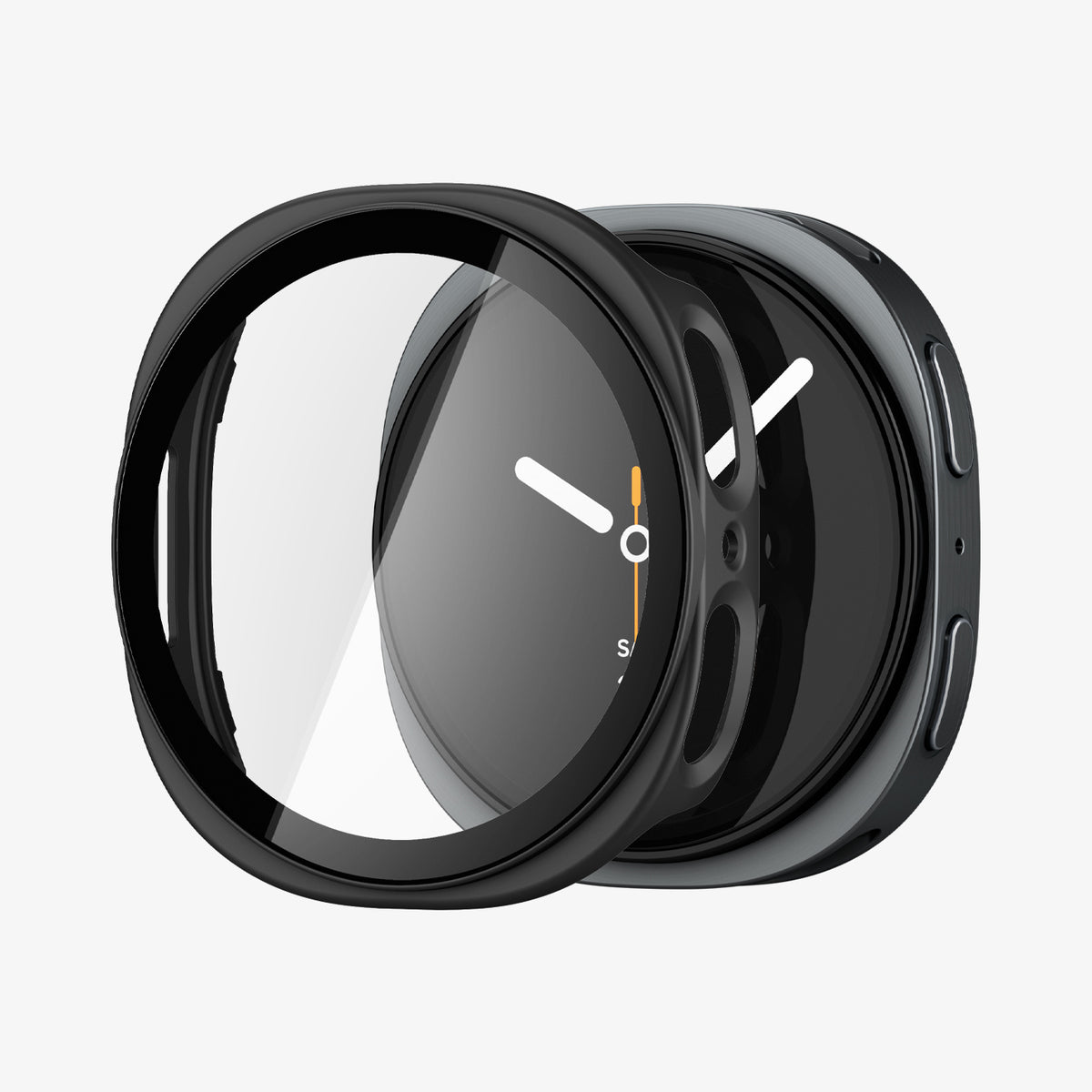 ACS11601 - Galaxy Watch 9 (44mm) Thin Fit 360 showing the case and screen protector separated in a close-up exploded view