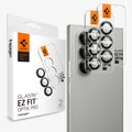 AGL09578 - Galaxy Z Fold 8 Ultra Optik Pro EZ Fit showing the GLAS.tR EZ Fit Optik Pro 2-pack retail box alongside the triple camera lens protectors and the Galaxy Z Fold 8 Ultra in Gray, with 