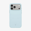 ACS10048 - iPhone 17 Pro Max Silicone Fit (MagFit) Case in blue showing the back