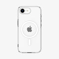 ACS09150 - iPhone 16e Case Liquid Crystal (MagFit) in Clear White showing the back