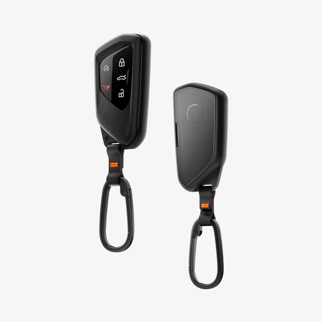 ACS10426 - Volkswagen Key Fob Cover | VK100 in Matte Black showing the front and back. 
