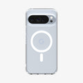 ACS09725 - Pixel 10 Pro XL Case Ultra Hybrid Metal Ring (MagFit) in crystal clear showing the back