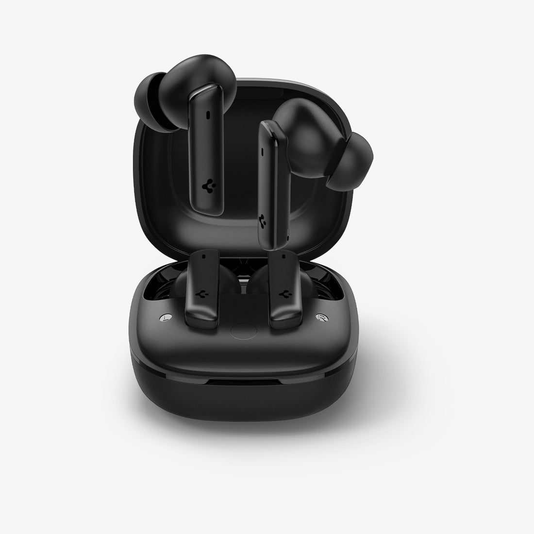 ASD07888 - Spigen True Wireless Earbuds SA2402 in Black showing the  inner