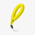 AMP11843 - Aqua Shield Floating Strap in Neon Yellow showing a floating wrist strap with a loop design and attached safety tether