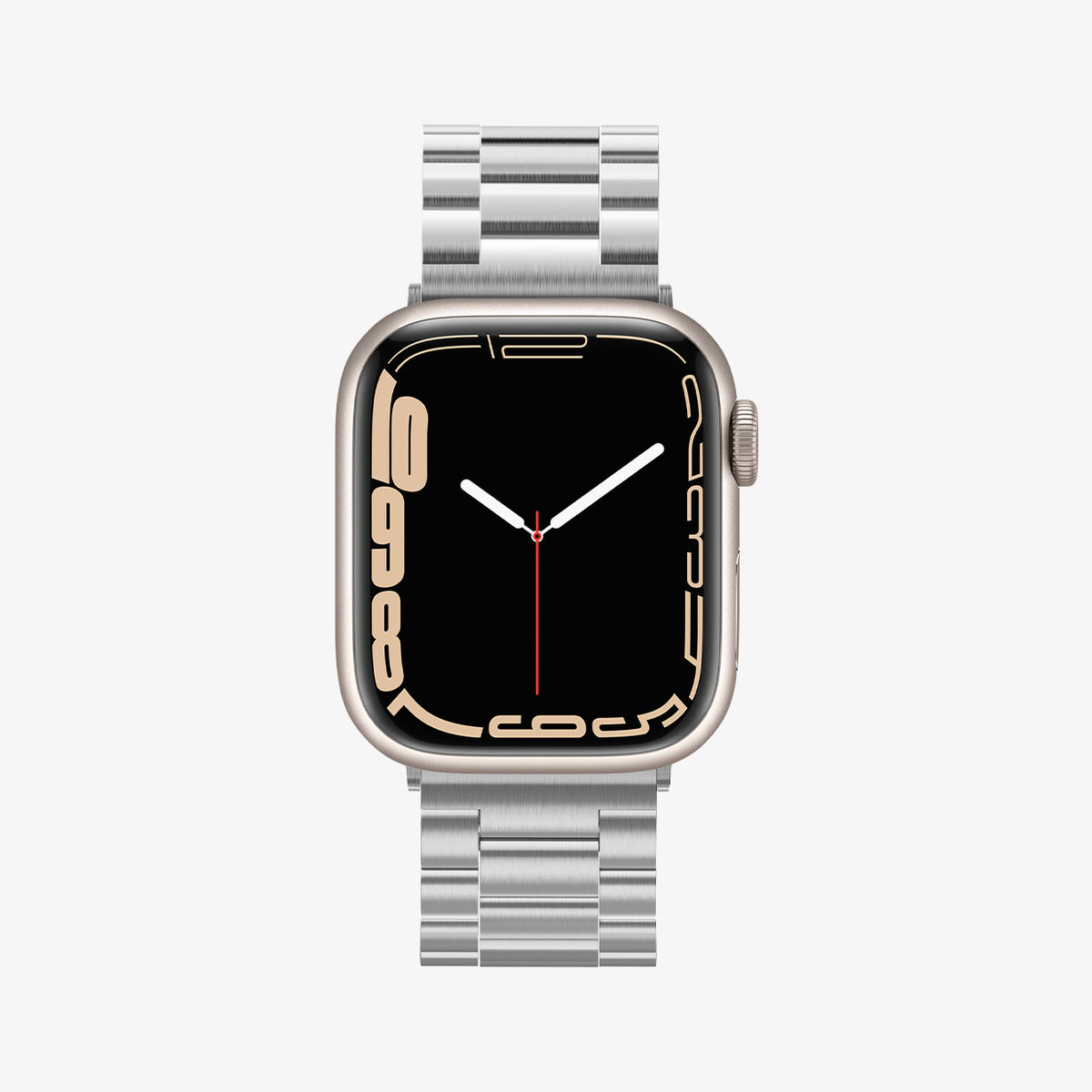 062MP25404 - Apple Watch Ultra 3/2/Ultra 49mm, Series 11/10 46mm, 9/8/7 45mm, SE3/SE2/SE/6/5/4 44mm, 3/2/1 42mm Modern Fit  Silver showing front