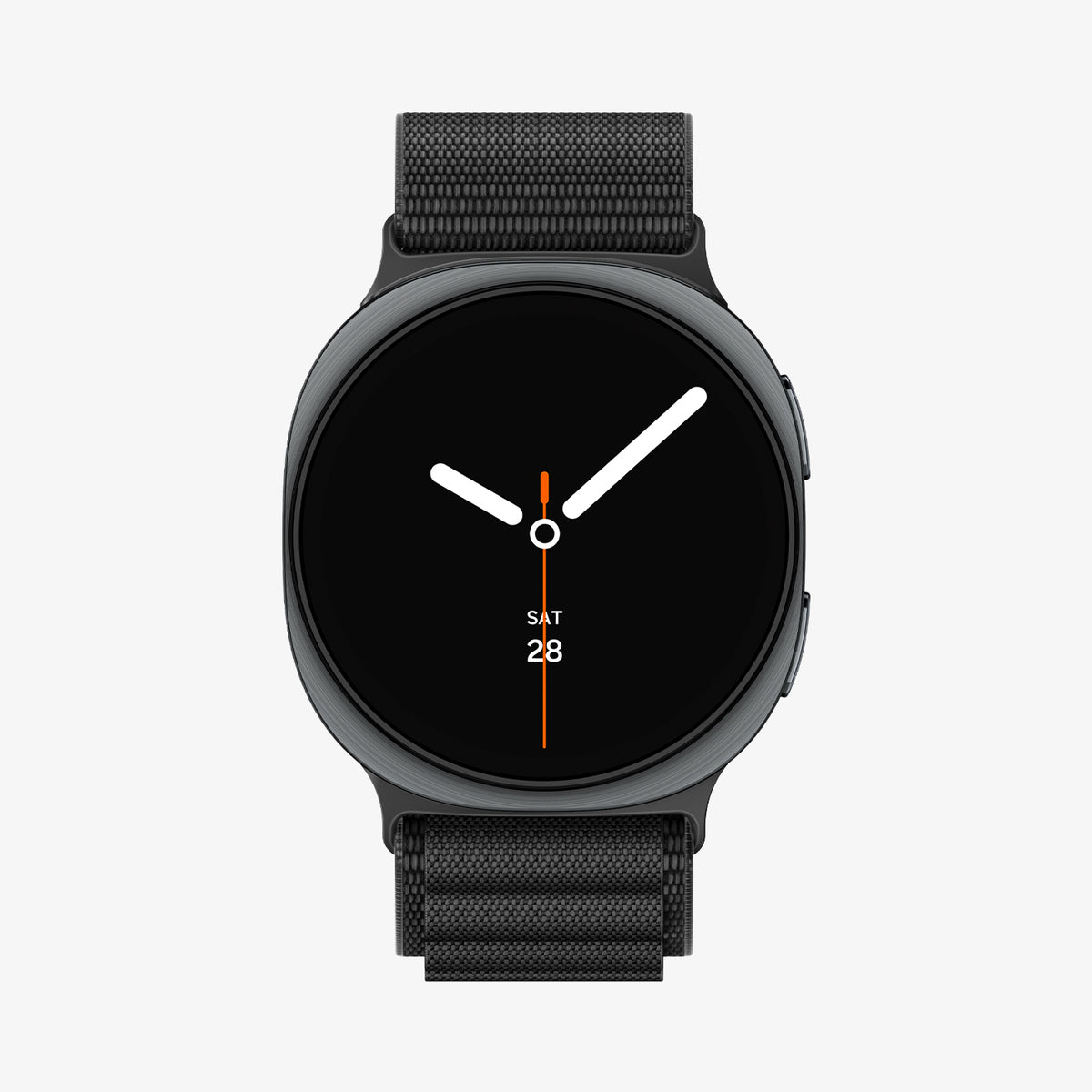 AMP11607 - Galaxy Watch 9 Series WBF1 showing Galaxy Watch 9 watch front with woven nylon adventure band close-up