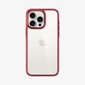 ACS07055 - iPhone 15 Pro Case Ultra Hybrid in red crystal showing the back