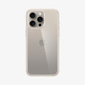 ACS07214 - iPhone 15 Pro Ultra Hybrid Case in Natural Titanium showing the back