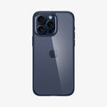 ACS06711 - iPhone 15 Pro Case Ultra Hybrid in navy blue showing the back